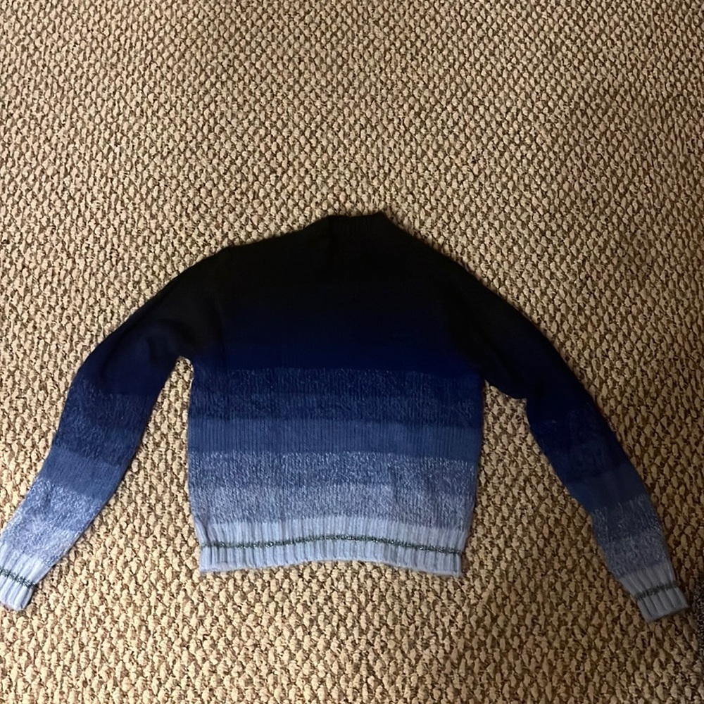 american eagle blue ombre mock neck sweater; never worn; size XS
